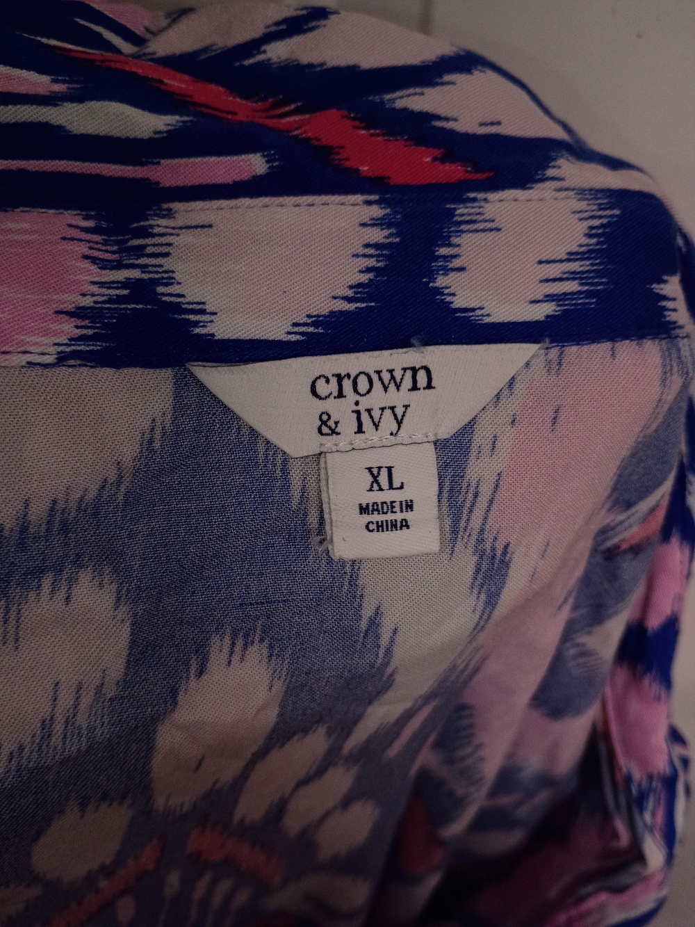 π€ π¦crown & ivy Blue Pink Abstract Maxi Dress - Picture 12 of 13